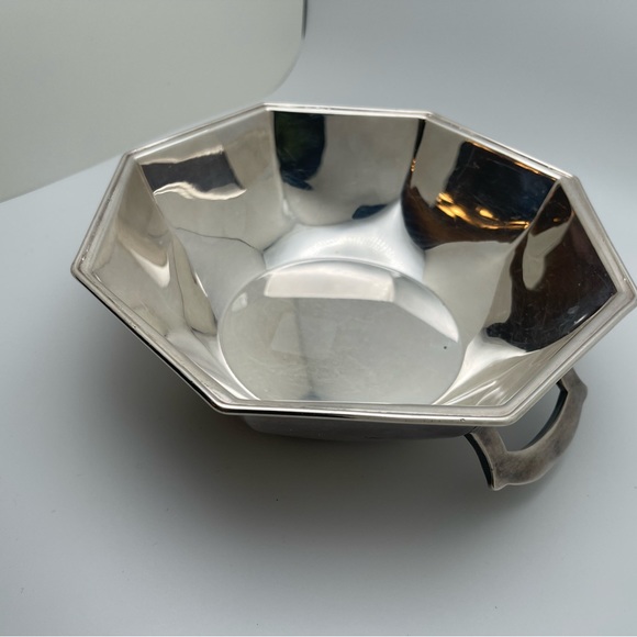 1920s KROME KRAFT FARBER BROS NYC Octagon Serving Por Dish with Lid SILVERCRAFT - Picture 9 of 14